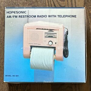 Vintage Hopesonic AM/FM Restroom Radio w/ Telephone